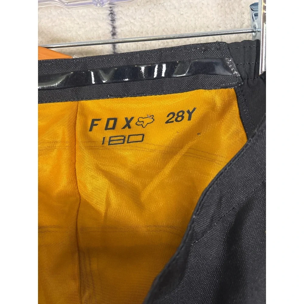 Fox Racing 180 Motocross Pants Black Orange Grey Youth 28Y 28185 Dirt Bike Gear
